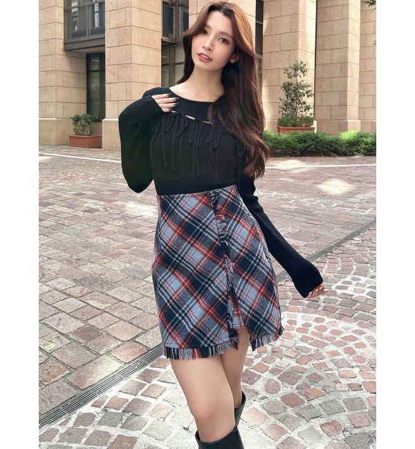 RESEXXY「フリンジラップミニスカート」|スカート|