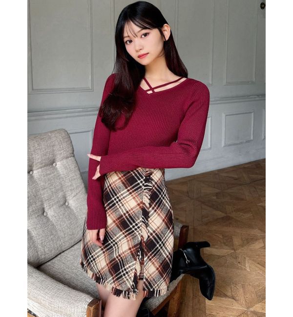 RESEXXY「フリンジラップミニスカート」|スカート|