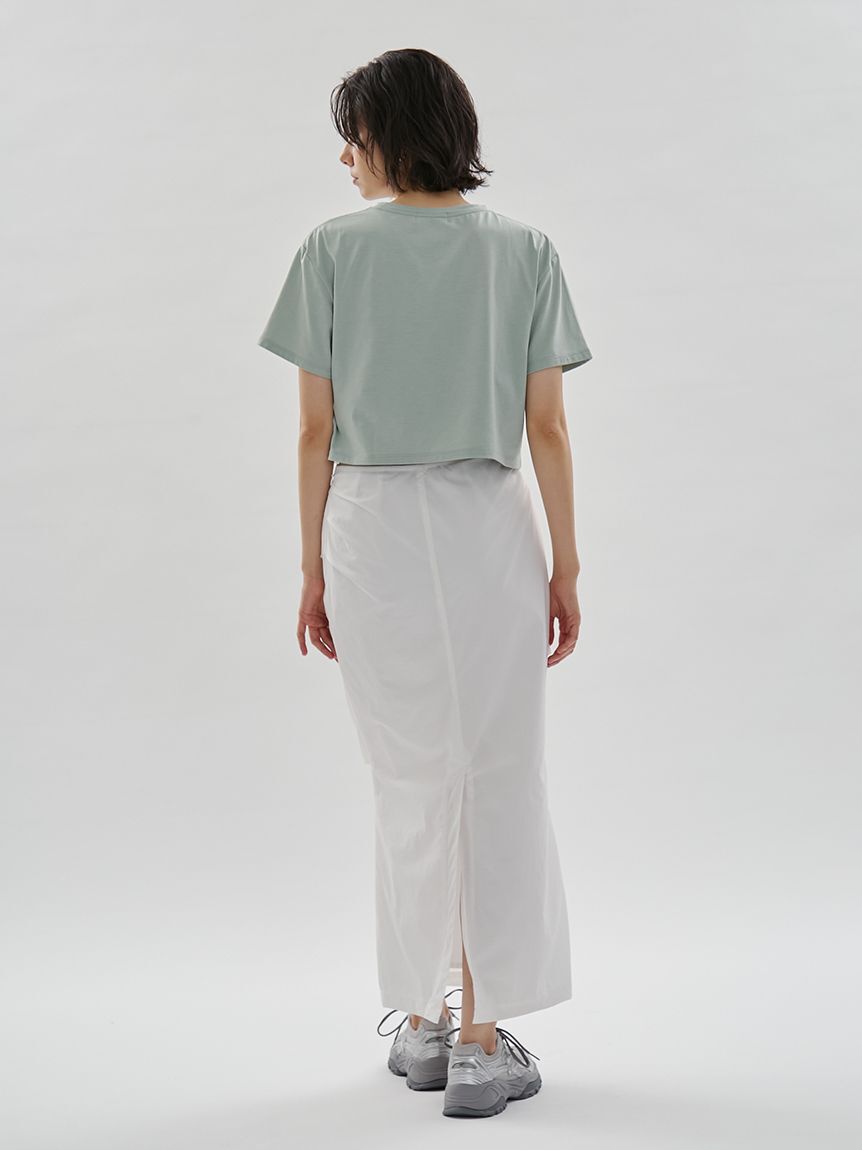 emmi atelier「【em】emmiロゴクロップドTシャツ/UVカット/接触冷感」|Tシャツ・カットソー|