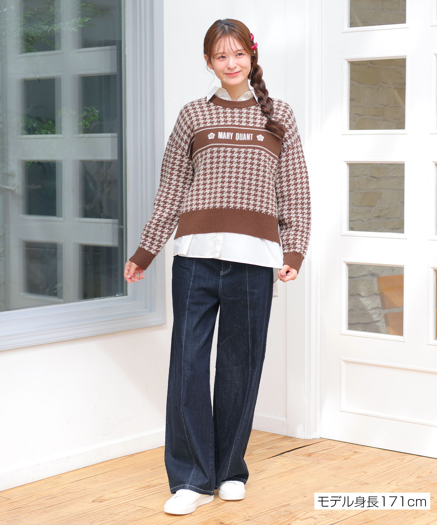 MARY QUANT「ペイントデイジーデニム パンツ」|デニム|