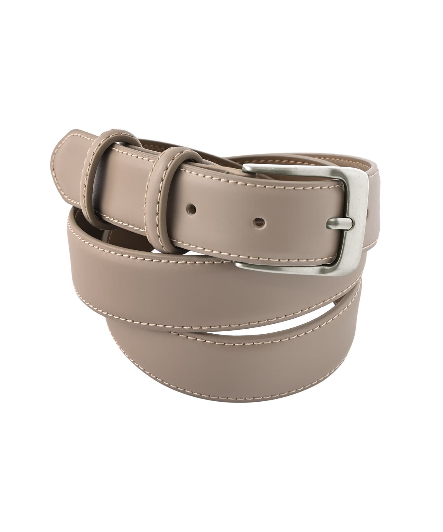 STYLE DELI「【DELI by】ミニマルリアルレザーベルト（シルバー）」|ベルト|