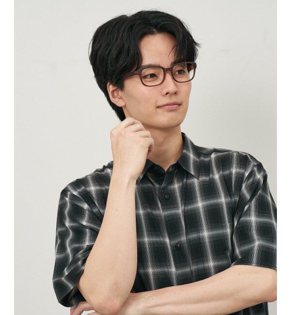  「ウェリントン型 メガネ 軽量 ズレ落ち防止 鼻パッド ユニセックス 伊達メガネ レンズ交換券付」|メガネ|