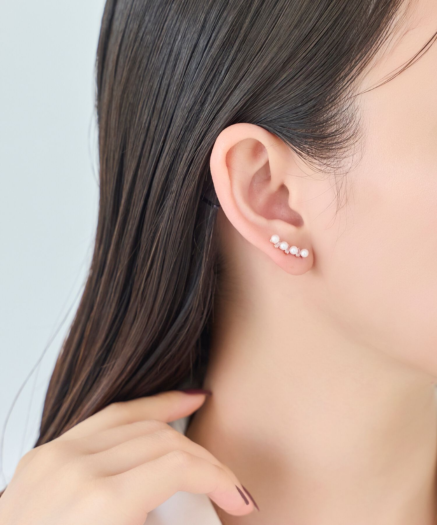 Phoebe「2wayパールブリンクピアス&イヤリング　ローズゴールド」|ピアス|