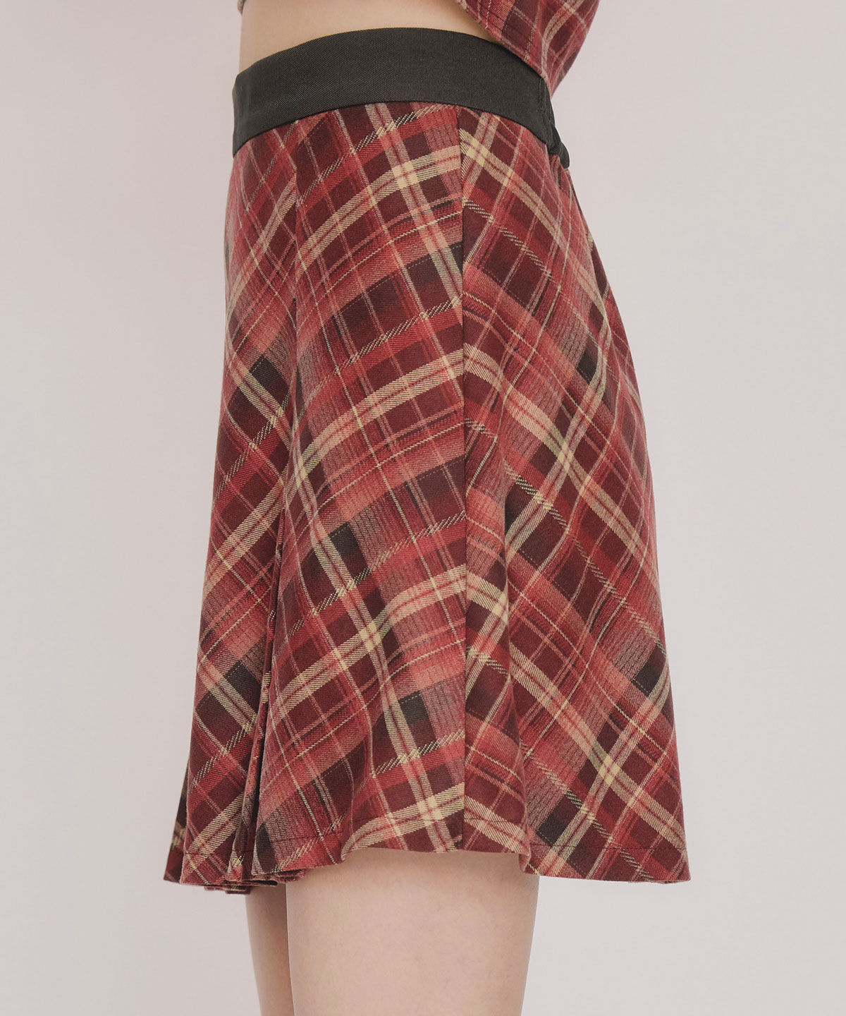 REDYAZEL「バイアスチェックショートブラウス&times;プリーツミニスカートセットアップ」|ワンピース|