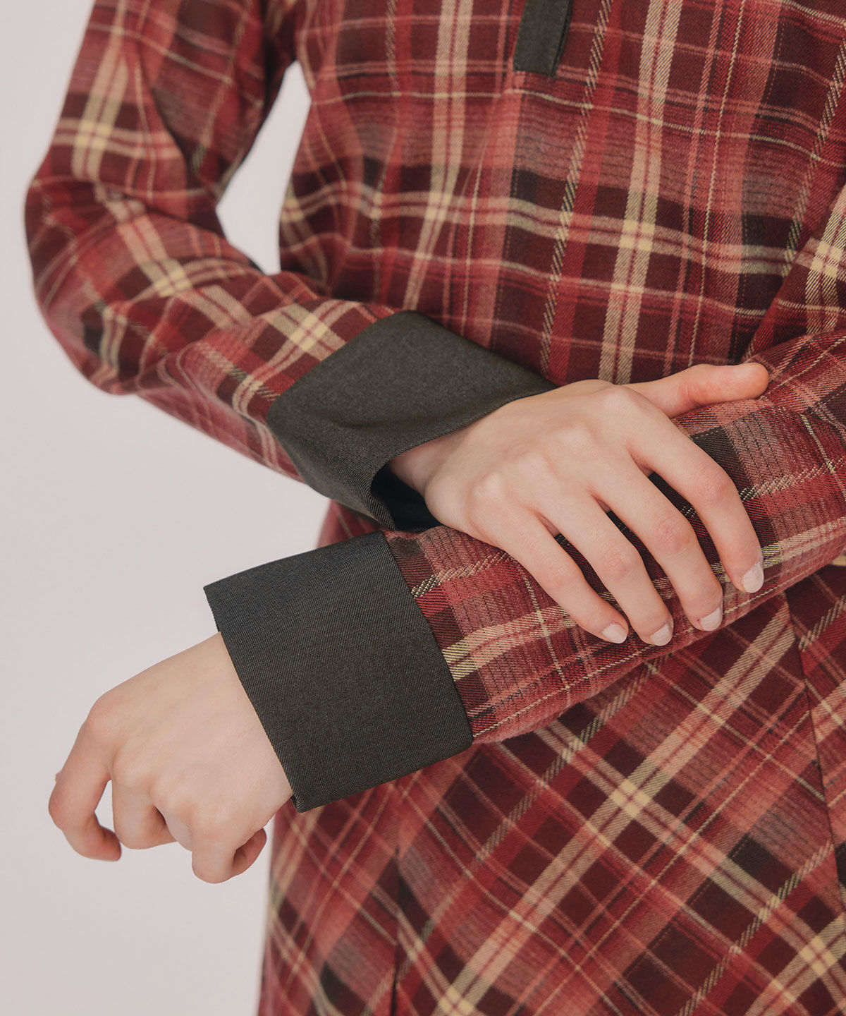 REDYAZEL「バイアスチェックショートブラウス&times;プリーツミニスカートセットアップ」|ワンピース|