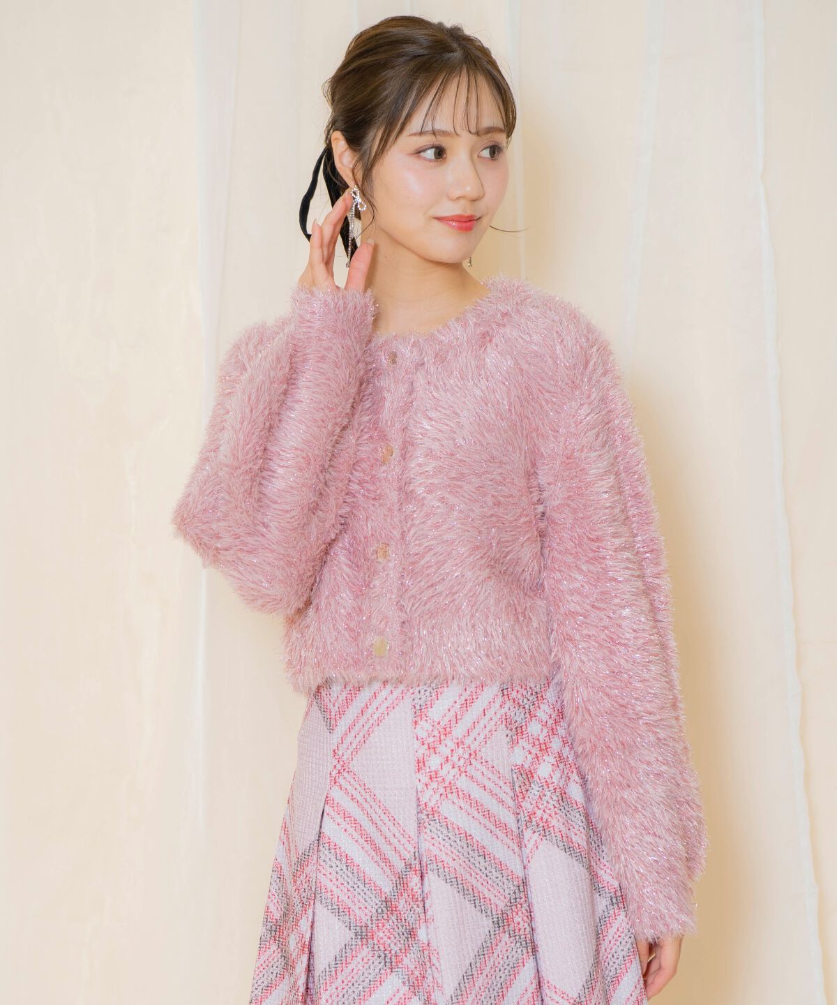 WILLSELECTION「シャギーラメカーディガン」|カーディガン|