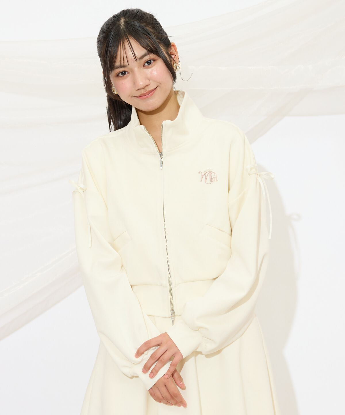 WILLSELECTION「ロゴ刺繍リボントラックジャケット」|パーカー|