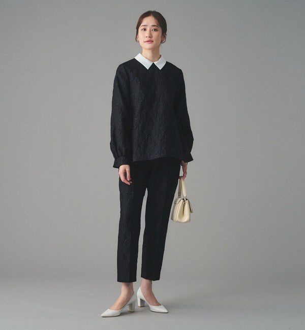 UNITED ARROWS「GISHA 2トーン ジャガード ブラウス」|シャツ・ブラウス|