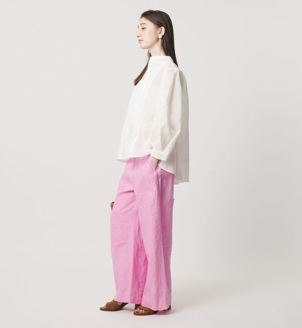 UNITED ARROWS「シアー コンビ フレア シャツ」|シャツ・ブラウス|