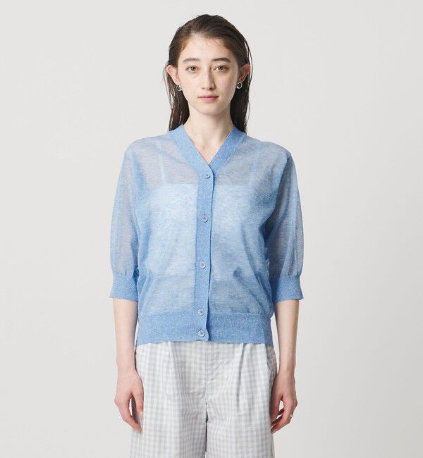 UNITED ARROWS「シアー Vネック カーディガン ‐ウォッシャブル‐」|カーディガン|