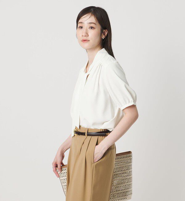 UNITED ARROWS「ボウタイ ショートスリーブ ブラウス」|シャツ・ブラウス|