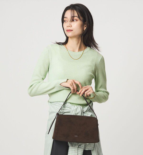 UNITED ARROWS green label relaxing「リブ ニット クルーネック プルオーバー ウォッシャブル」|ニット・セーター|LIME