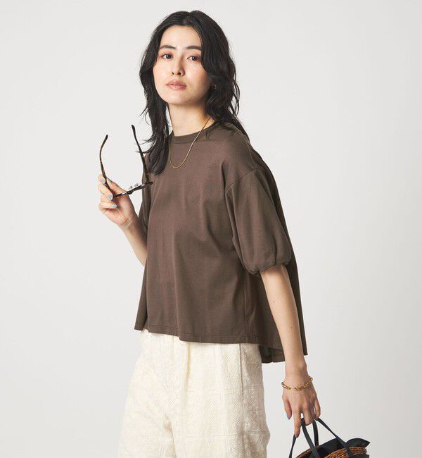 UNITED ARROWS green label relaxing「ギャザースリーブ プルオーバー カットソー」|Tシャツ・カットソー|MD.BROWN