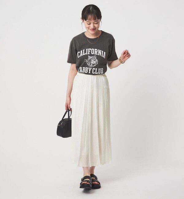 UNITED ARROWS green label relaxing「シアー ガーゼ プリーツスカート」|フレア|