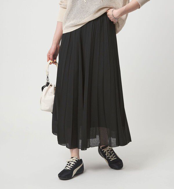 UNITED ARROWS green label relaxing「シアー ガーゼ プリーツスカート」|フレア|