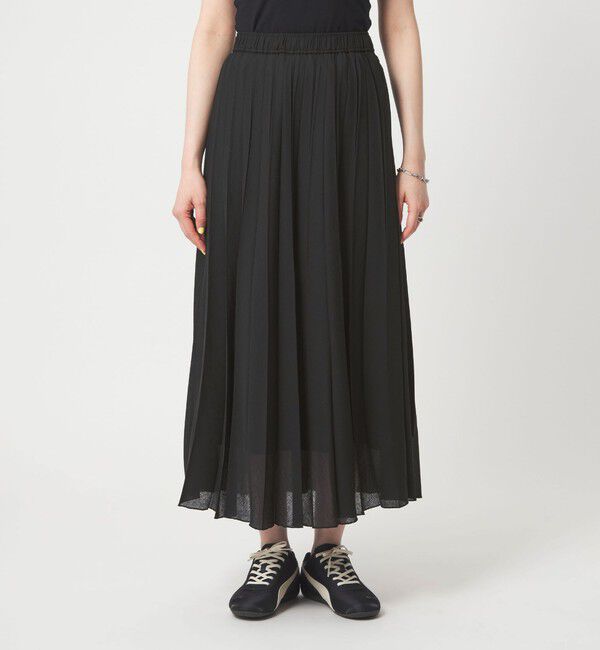UNITED ARROWS green label relaxing「シアー ガーゼ プリーツスカート」|フレア|