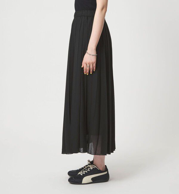 UNITED ARROWS green label relaxing「シアー ガーゼ プリーツスカート」|フレア|