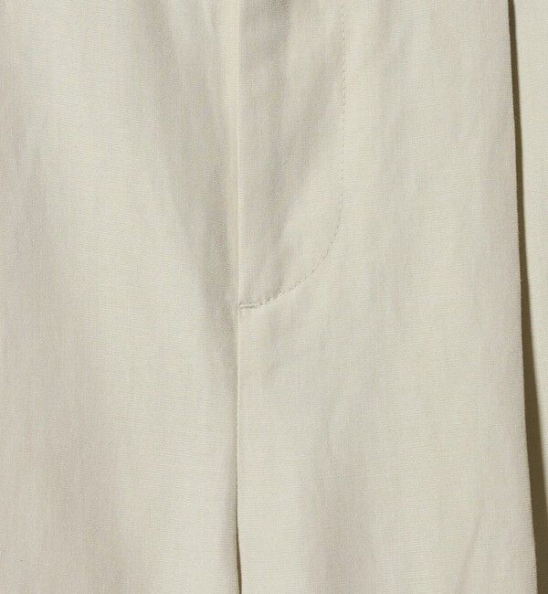 BEAUTY&YOUTH UNITED ARROWS「麻ブレンド バックゴム タック ワイドパンツ」|チノ|