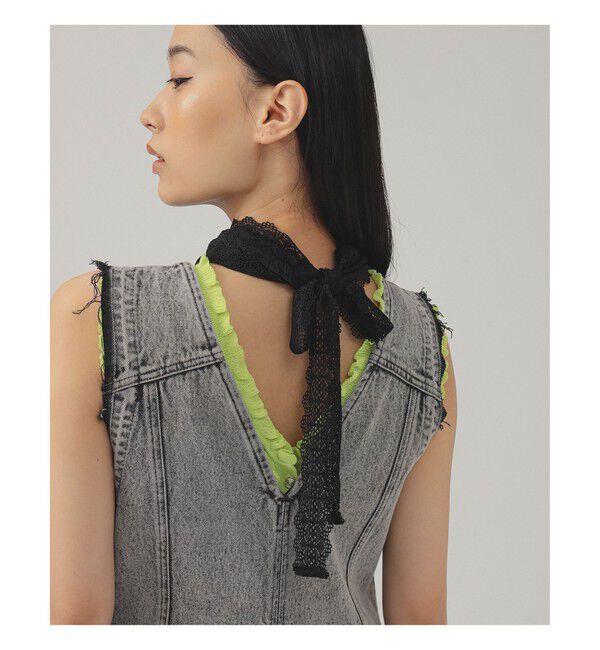 Ray BEAMS 「デニム ジップ タイト ワンピース」|ワンピース|