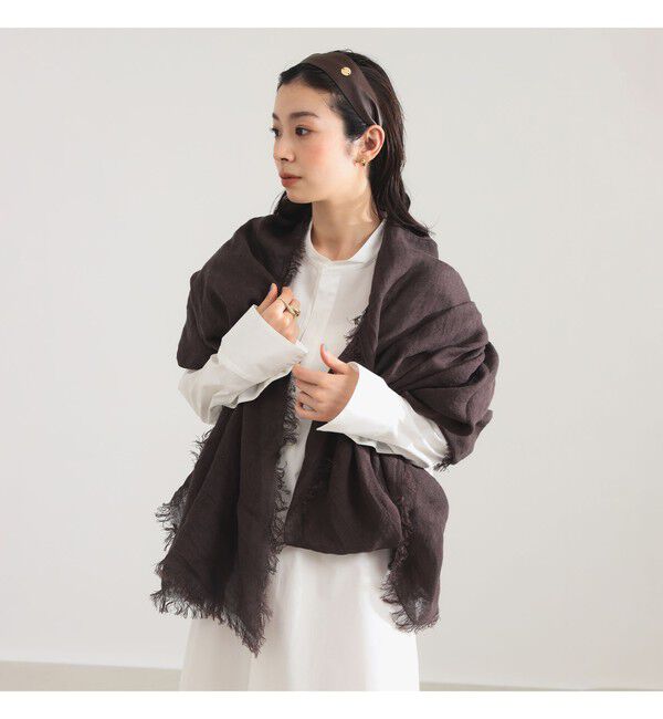 Demi-Luxe BEAMS 「ASAUCE MELER / リネン ガーゼ ストール」|ストール|