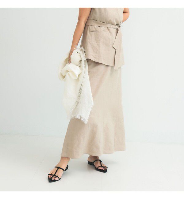 Demi-Luxe BEAMS 「シンプル リネン スカート .M」|スカート|