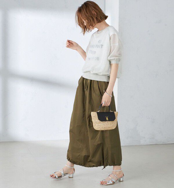 SHIPS for women「〈手洗い可能〉シアー ラメ 半袖 サマー ニット」|ニット・セーター|