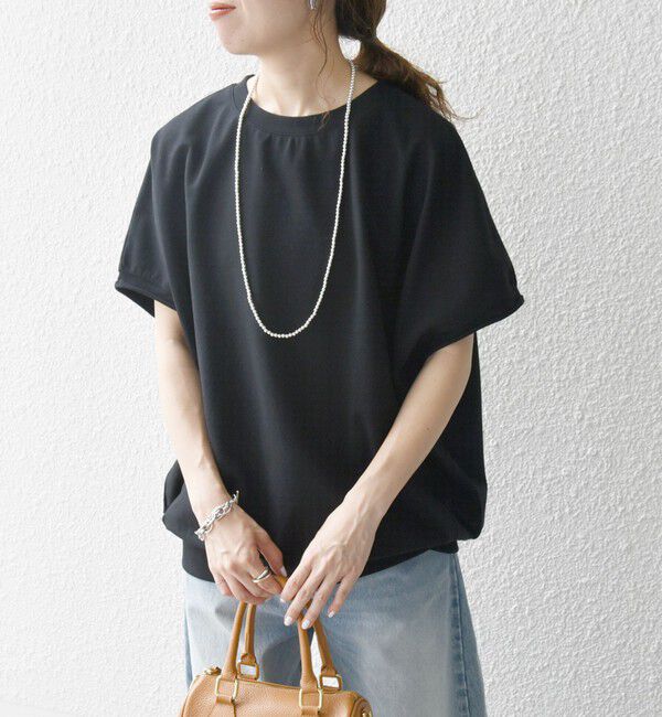 SHIPS any「《一部予約》【WEB限定】SHIPS any:〈洗濯機可能〉インレイ コクーン ショートスリーブ プルオーバー」|Tシャツ・カットソー|