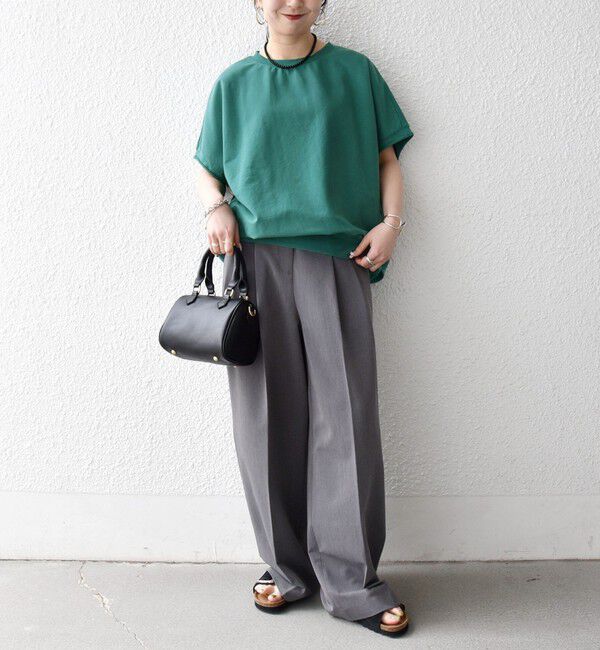 SHIPS any「《一部予約》【WEB限定】SHIPS any:〈洗濯機可能〉インレイ コクーン ショートスリーブ プルオーバー」|Tシャツ・カットソー|