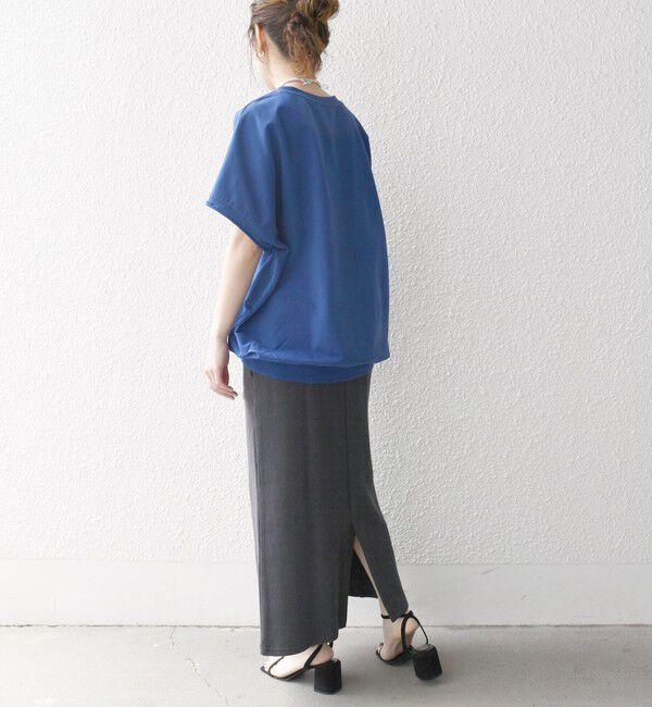 SHIPS any「《一部予約》【WEB限定】SHIPS any:〈洗濯機可能〉インレイ コクーン ショートスリーブ プルオーバー」|Tシャツ・カットソー|