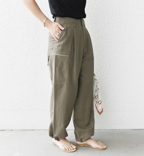 SHIPS for women「〈手洗い可能〉裾 ドロスト カーゴ パンツ 2」|カーゴ|