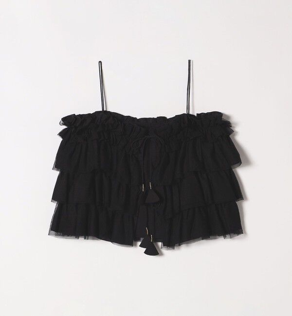 SHIPS any「SHIPS any:〈手洗い可能〉チュール ティアード 2WAY キャミソール」|キャミソール|