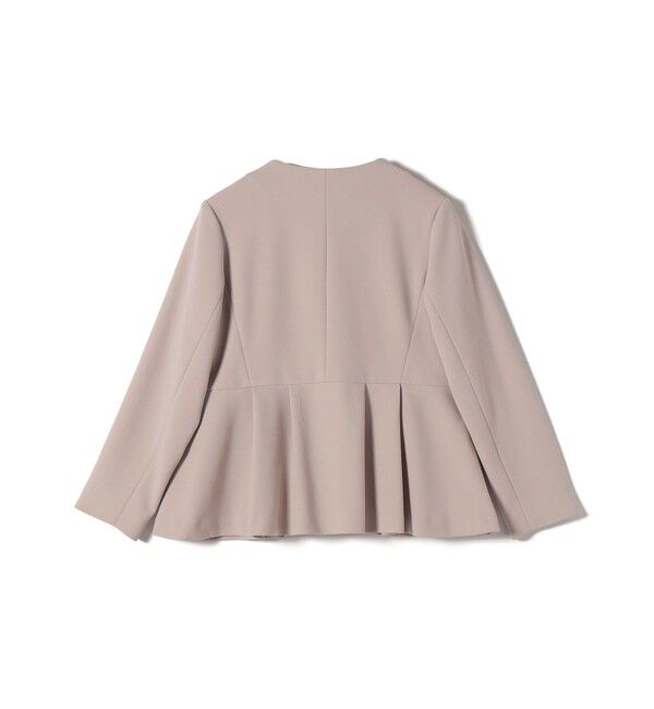 SHIPS Colors 「SHIPS Colors:ストレッチ ジョーゼット ペプラム ジャケット（セットアップ対応可能）◇」|ノーカラージャケット|