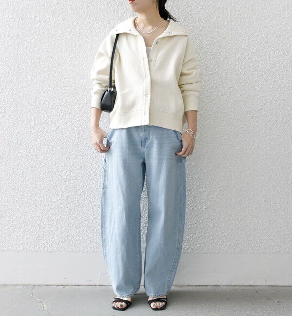 SHIPS any「SHIPS any:〈手洗い可能〉サカリバ スナップ スタンドカラー ブルゾン カットソー」|Tシャツ・カットソー|