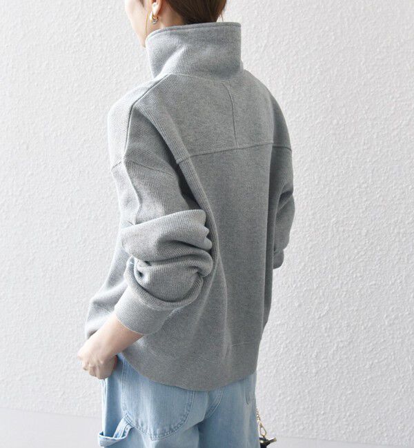 SHIPS any「SHIPS any:〈手洗い可能〉サカリバ スナップ スタンドカラー ブルゾン カットソー」|Tシャツ・カットソー|