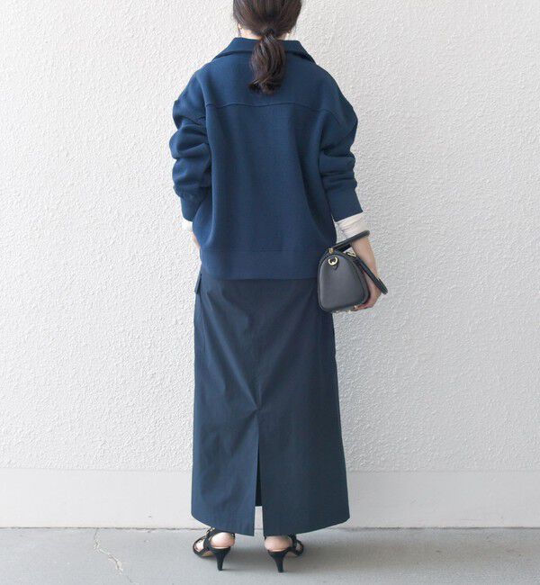 SHIPS any「SHIPS any:〈手洗い可能〉サカリバ スナップ スタンドカラー ブルゾン カットソー」|Tシャツ・カットソー|