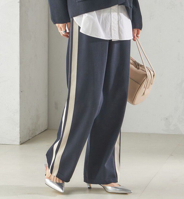 SHIPS for women「〈手洗い可能〉サイドライン ニット パンツ」|その他|