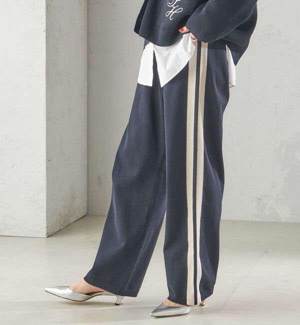 SHIPS for women「〈手洗い可能〉サイドライン ニット パンツ」|その他|