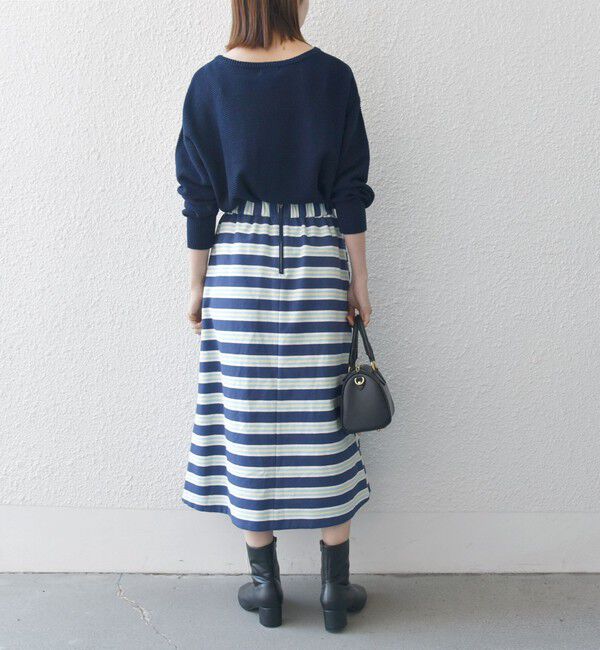 SHIPS any「SHIPS any:キャンバス ボーダー Aライン スカート」|スカート|