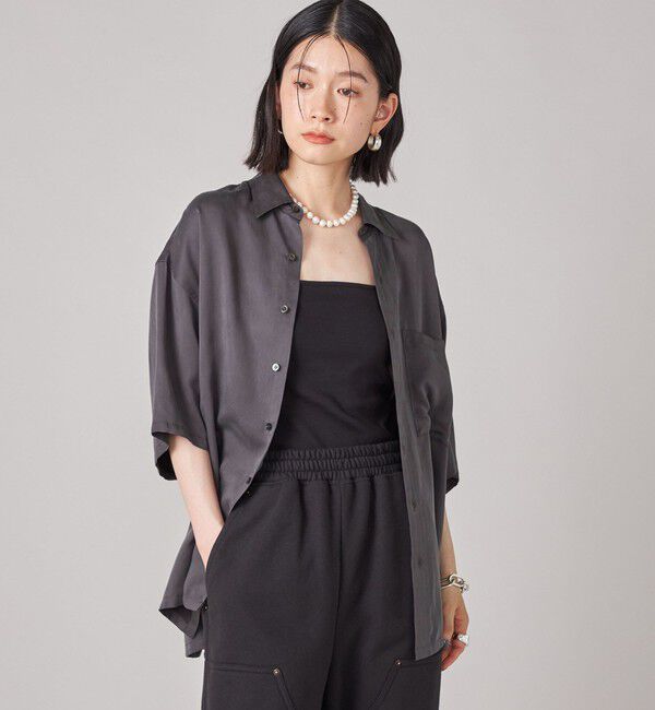 SHIPS for women「SHIPS NINE CASE:〈手洗い可能〉オーバーサイズ シャツ」|シャツ・ブラウス|