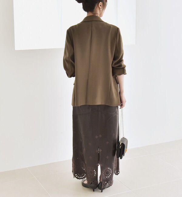 quaranciel「quaranciel:〈手洗い可能〉メッシュ ダブルブレスト テーラード ジャケット 25AW」|テーラードジャケット|