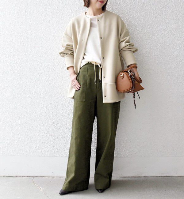 SHIPS any「【WEB限定】SHIPS any:〈洗濯機可能〉ダンボール コクーン ノーカラー コート」|ノーカラージャケット|