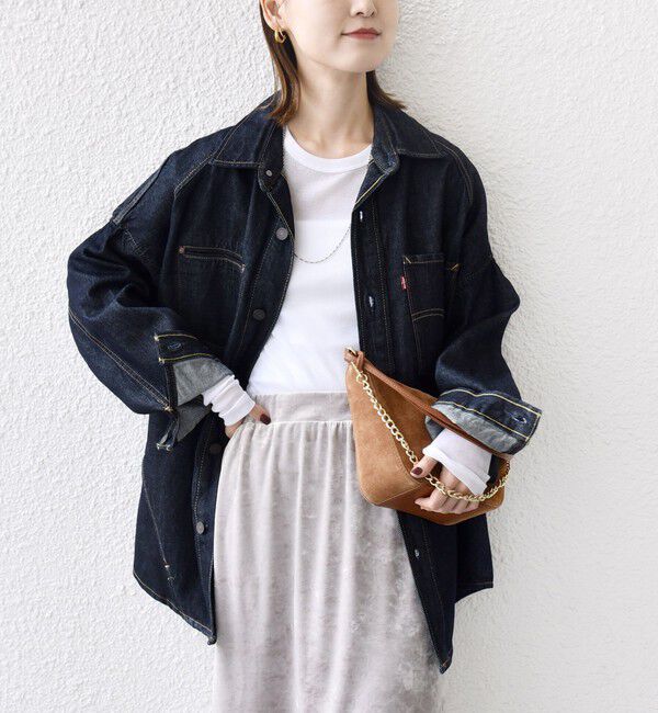 SHIPS for women「Levi&rsquo;s:〈手洗い可能〉TWIST SHACKET」|デニムジャケット|