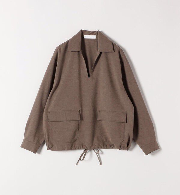 quaranciel「quaranciel:〈洗濯機可能〉ポケット ドロスト スキッパー プルオーバー シャツ」|シャツ・ブラウス|