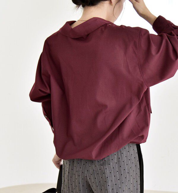 quaranciel「quaranciel:〈洗濯機可能〉ポケット ドロスト スキッパー プルオーバー シャツ」|シャツ・ブラウス|