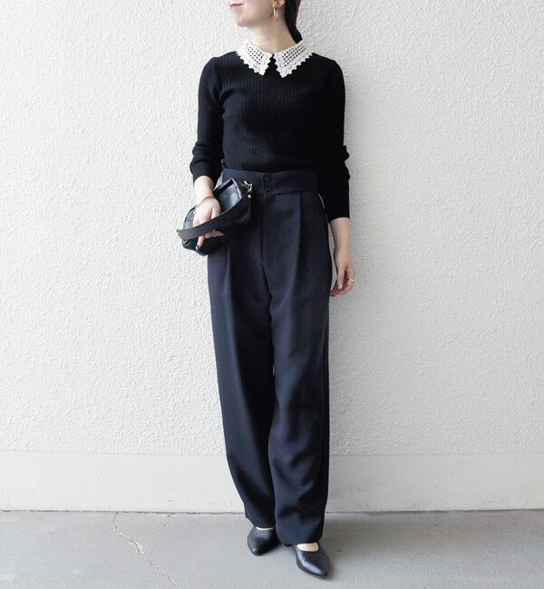 SHIPS any「《追加予約》SHIPS any:〈洗濯機可能〉ダブルクロス タック ストレート パンツ［NAVY BLUE］」|その他|