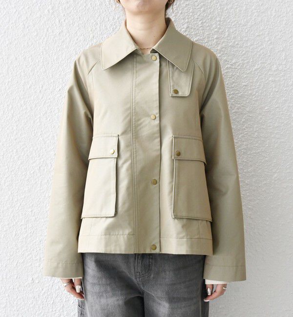 SHIPS any「SHIPS any:〈手洗い可能〉シャンブレー Aライン フレア ショート コート」|その他|