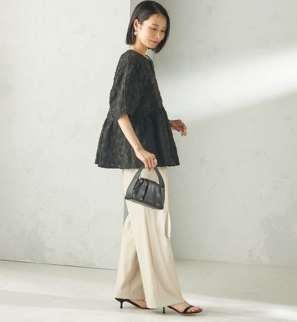 SHIPS for women「〈手洗い可能〉ジャカード ペプラム ブラウス」|シャツ・ブラウス|