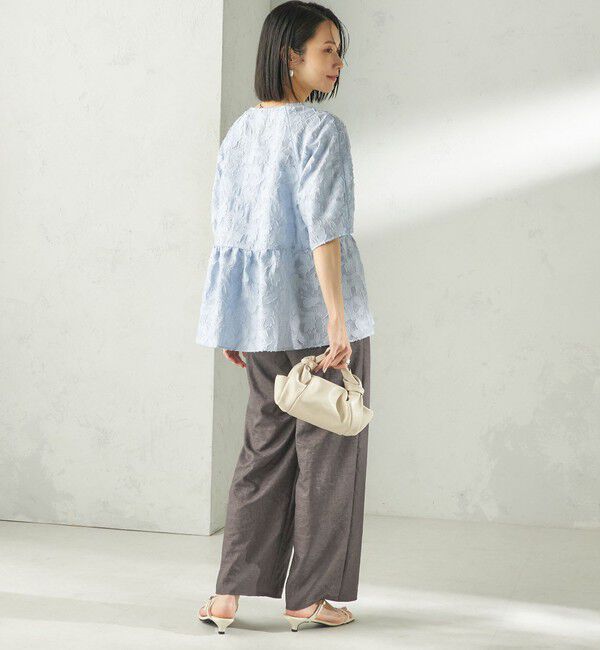 SHIPS for women「〈手洗い可能〉ジャカード ペプラム ブラウス」|シャツ・ブラウス|