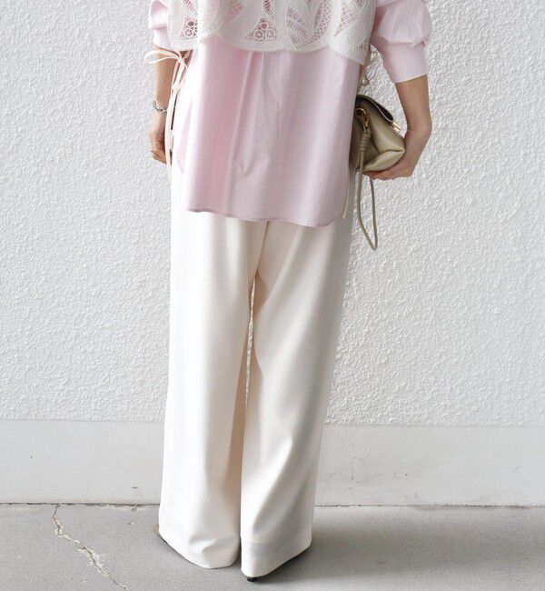 SHIPS for women「〈手洗い可能〉梳毛調ポケット デザイン ストレッチ ドロスト パンツ」|その他|