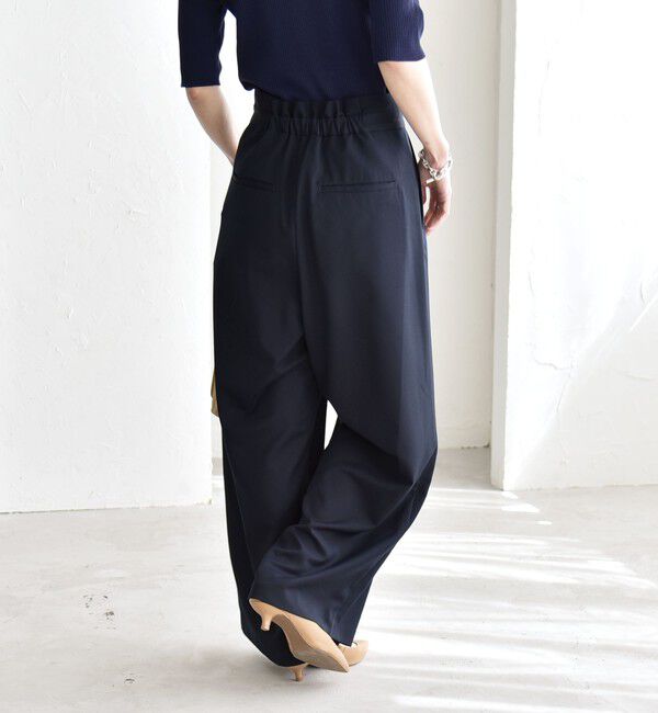 quaranciel「quaranciel:〈洗濯機可能〉ゴールドボタン ハイウエスト ワイド パンツ」|その他|